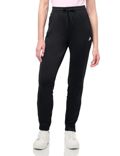 Adidas Women's Sereno Cut 3 Stripes Slim Tapered Pants, Black/Clear Pink, XX-Small