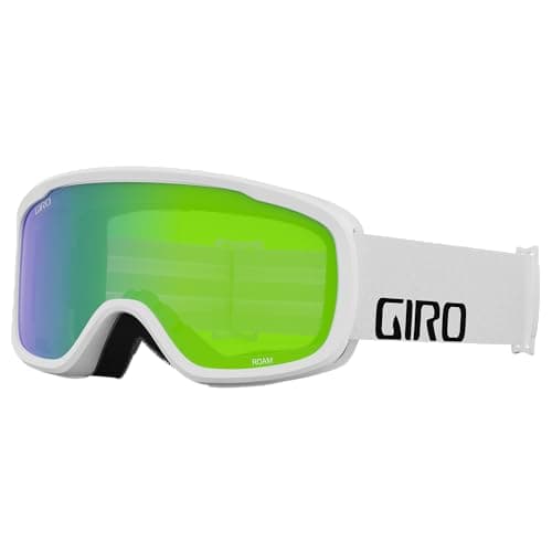 Giro Roam Ski Goggles - Snowboard Goggles for Men, Women & Youth - White Wordmark Strap with Loden Green/Yellow Lenses