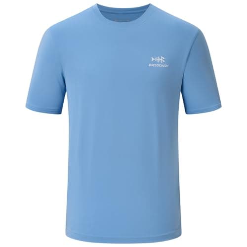 BASSDASH Men’s UPF 50+ Short Sleeve Fishing Shirts Performance Cooling UV Sun Protection Hiking T-Shirts