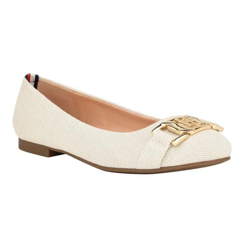 Tommy Hilfiger Women's Gallyne2 Ballet Flat, Natural 110, 6.5