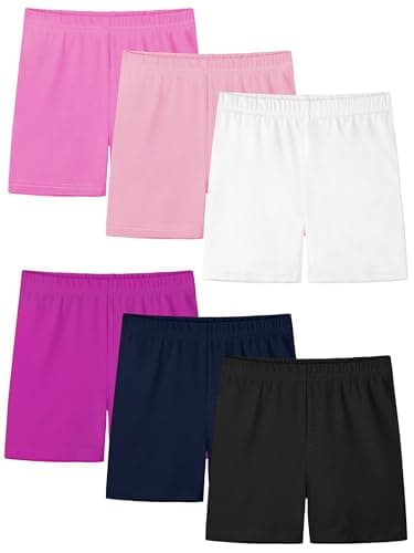 Resinta 6 Pack Girls Bike Shorts Cartwheel Shorts for Girls Toddler Under Dress Dance Short Kids Biker Shorts Multicolor