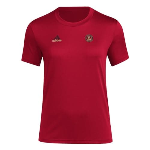adidas Women's Atlanta United FC Local Stoic Short Sleeve Pre-game T-shirt, Team Victory Red, X-Small