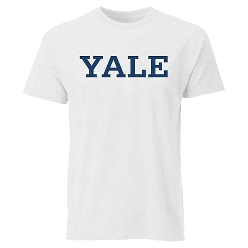 Ivysport Yale University Short-Sleeve T-Shirt, Classic, White, Large