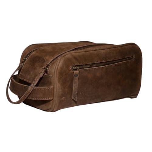 Premium Buffalo Leather Unisex Toiletry Bag /Leather Travel Kit