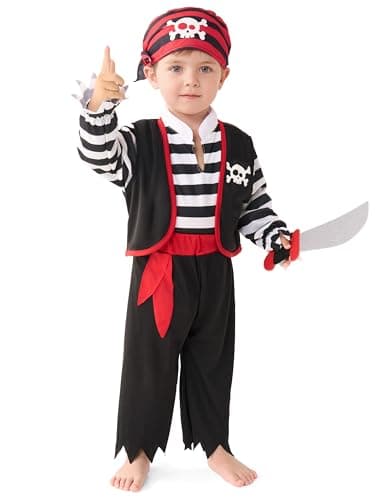 Spooktacular Creations Halloween Baby Pirate Costume, Infant Pirate Outfit Set with Accessory for Toddler Pretend RolePlay Dress Up Themed Party (1824. 18-24 mos)