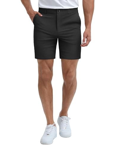 MAGNIVIT Mens Golf Short Lightweight Quick Dry Daily Work Shorts Black 36