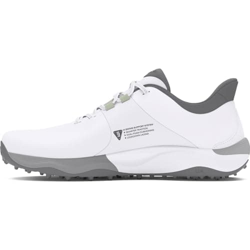 Under Armour Men's Drive Pro Spikeless Wide, 100 White, 7.5