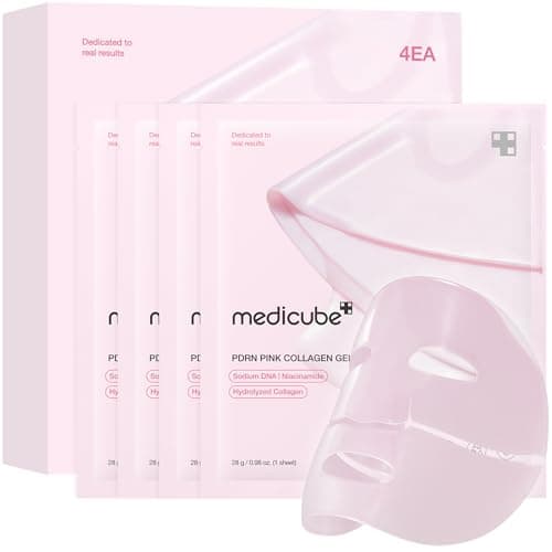 medicube Jelly Gel Mask with Salmon DNA PDRN Pink Collagen, 4EA