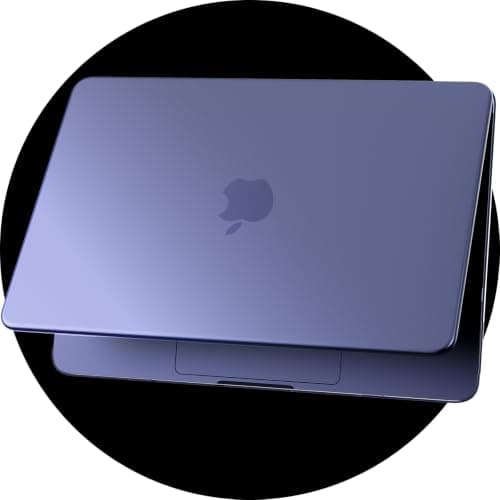 eleger Ultra Thin Case Compatible with MacBook Neo 13 inch A18 Pro A3404 [Matching Mac's Color], 2026 Release, Matte Crystal Hard Cover for Mac Book Neo 13"，Indigo Transparent