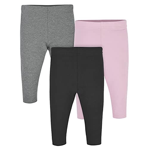 Gerber Baby Girls Toddler Multi-Pack Premium Pants Leggings Pink/Black 18 Months