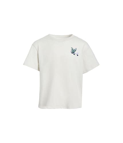 Under Armour Girls Moths Tee (Big Kid), Summit White, Medium Big Kid