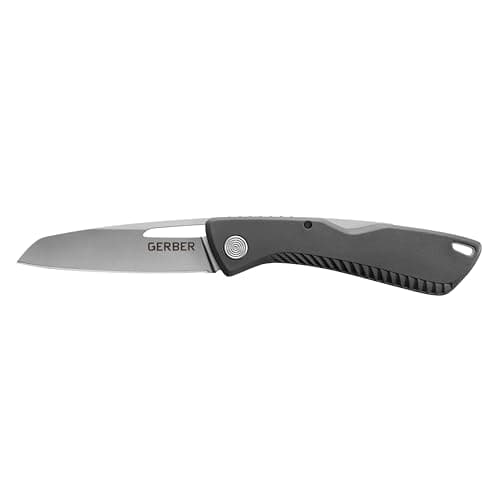 Gerber Gear Sharkbelly Knife, Fine Edge Pocket Knife, 420HC Blade & Sharkskin Grip, 3.25”, Grey