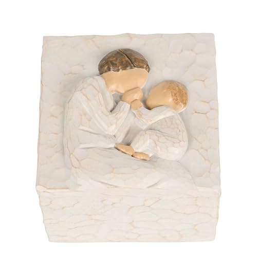 QIANLING Gifts for Grandma - New Grandma Gifts Keepsake Box, Mother’s Day Gift for Grandma, Birthday Gifts for Grandmother, Sculpted Hand-Painted Jewelry & Small Treasures Decorative Keepsake Box