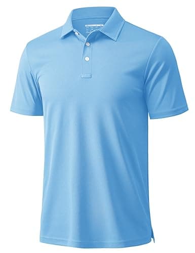 MAGCOMSEN Polo Shirts for Men Dry Fit Lightweight Active Golf Polos Short Sleeve Moisture Wicking Collared Shirt