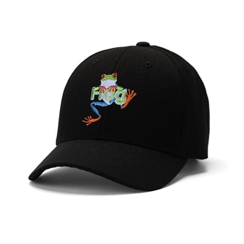 famliihw Funny Frog Embroidered Baseball Cap for Men Women Sports Black Baseball Caps Adjustable Baseball Hat Trucker Hat