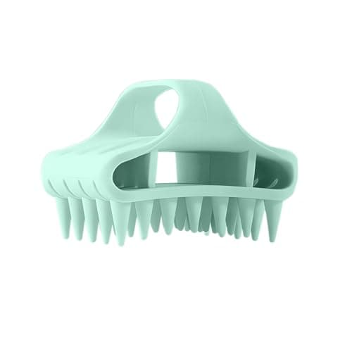 Merleu Gentle Scalp Massager,Silicone Scalp Scrubber for Any Hair Type,Soft Scalp Brush for Wet & Dry Use,Head Massage Stress Relax Easy to Hold Hair,Scalp Massager Tool (Mint Green)