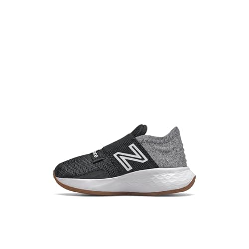New Balance Kids Fresh Foam Roav V1 Bungee Running Shoe Sneaker, Black/Light Aluminum, 5 Wide US Unisex Toddler