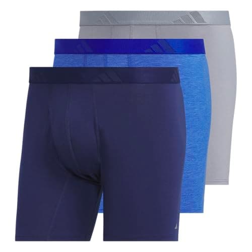 adidas Mens Luxe Underwear (3-Pack) Boxer Briefs or Trunks, Premium Ultra Soft Comfort