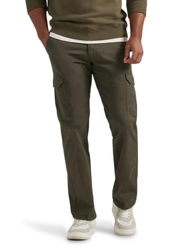 Lee Men's Big & Tall Extreme Motion Twill Cargo Pant Frontier Olive 48W x 30L Big