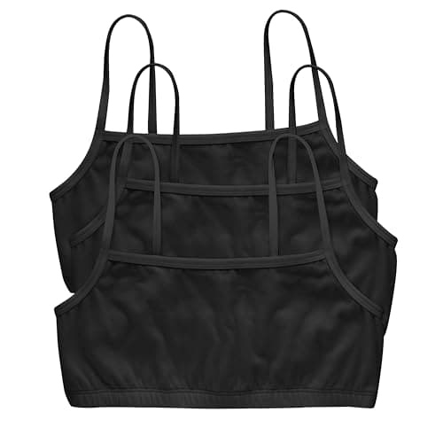 Hanes womens Cotton String Bralette, 3-pack Bra, 3 Pack - Black, Small US