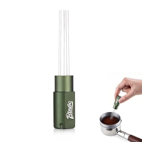 Magnetic Espresso Stirrer Tool,Coffee Stirrer Tool for Barista,WDT Espresso Distribution Tool with 6 Stainless Steel Needles (Green)