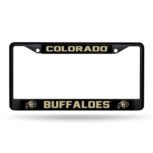 Rico Industries NCAA Colorado Buffaloes Black Chrome Frame 12" x 6"