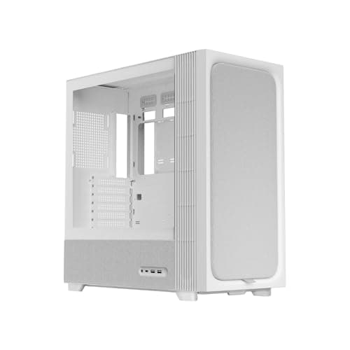TRYX FLOVA ATX PC Case White Breathable Fabric-Crafted with Cross-Flow Fan