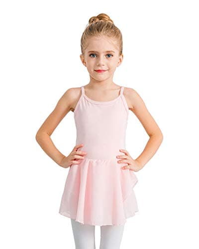 Stelle Toddler Ballet Leotards for Girls,Dance Leotard for Girls,Camisole Toddler Ballet Outfit for Studio Outdoor Daily Wear, Pink 4-5 Years