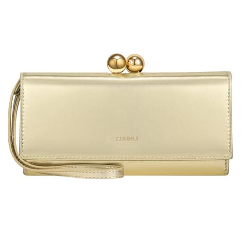 CHUNLI Elegant Clutch Purses for Women Evening Bag with Credit Card Slots & Wristlet for Weddings, Parties, and Proms