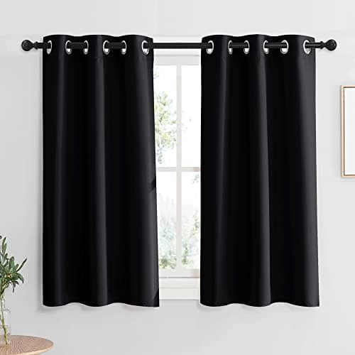 RYB HOME Short Blackout Curtains for Kitchen Small Window 45 Inches Length