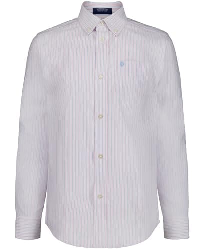 Izod Boys' Long Sleeve Plaid Button-Down Dress Shirt, Fairytale Stripe, 8