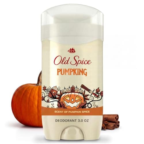 Old Spice Men's Deodorant, Pumpking, Aluminum Free, 3oz, Scent of Pumpkin Spice, Smooth Glide, 24/7 Odor Protection, Limited Seasonal Edition