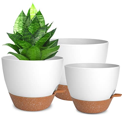 10/9/8 Inch Self Watering Pots for Indoor/Outdoor Plants, 3 Pack