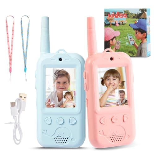 Video Walkie Talkies for Kids, 2-Pack, Blue + Pink