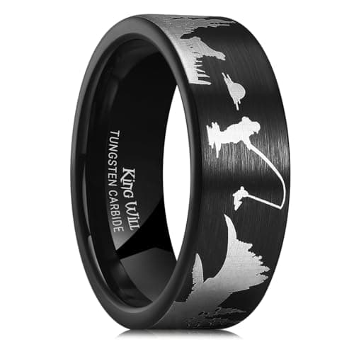 King Will Men Tungsten Wedding Band 8mm Size 7