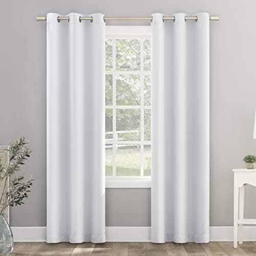 Sun Zero Riley Kids Bedroom Blackout Grommet Curtain Panel, 40" x 84", White