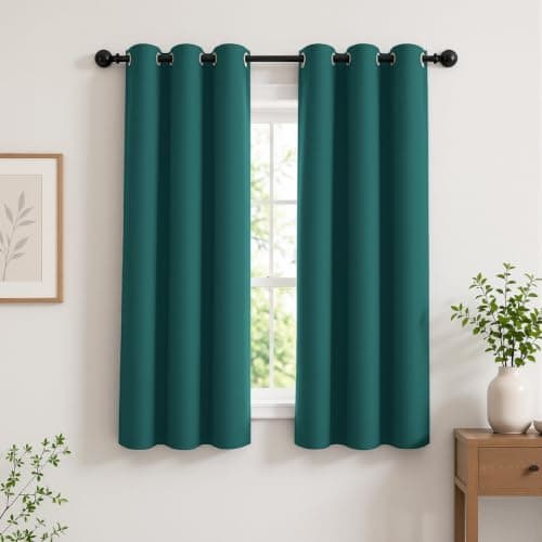 SABALANICA 2-Panel Sapphire Blackout Curtains 63 Inch Length for Bedroom