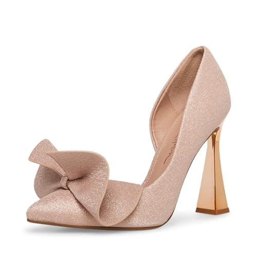 Betsey Johnson Women's Nobble Pump, Champagne, 7