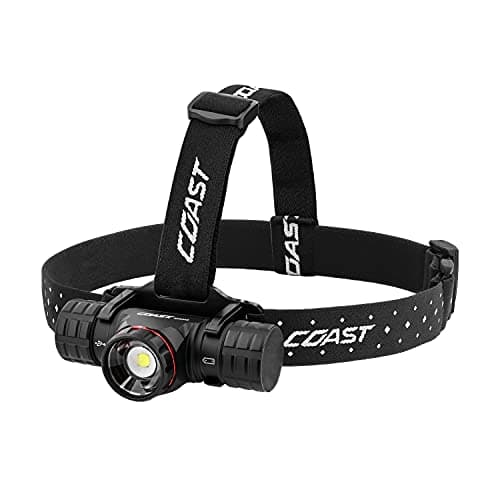 Coast® XPH34R 2700 Lumen USB-C Rechargeable-Dual Power LED Headlamp withPURE Beam® Twist Focus™ and Magnetic Base
