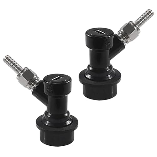 2Pcs Ball Lock Quick Disconnector for Corny Keg Homebrew Beer Keg Coupler with Stainless Steel 3/16'' Liquid Barb Cornelius Keg by GWENBHMTOOL