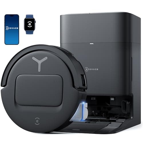 ECOVACS DEEBOT T80 Omni Robot Vacuum and Mop, Instant Self-Cleaning OZMO Roller Mop, TruEdge Deep Cleaning, AI Navigation, 18,000Pa Suction and ZeroTangle 3.0 for Pets and Carpets