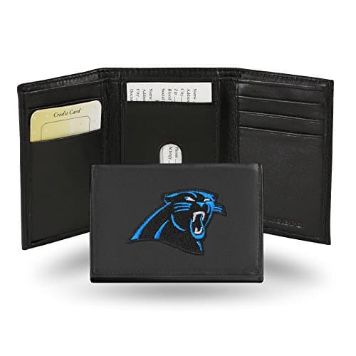 Rico Industries NFL Football Carolina Panthers Embroidered Tri-fold Wallet