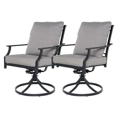 Grand patio Swivel Rocker Patio Dining Chairs Set of 2, Outdoor Chairs