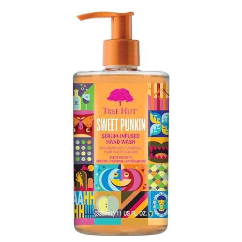 Tree Hut Sweet Punkin Serum Infused Hand Wash, Nourish & Hydrate Hands with Strengthening Skin Care, Long Lasting Scent, Cleanse & Lock in Moisture, Fall Limited Edition Scent, 11 Fl Oz.