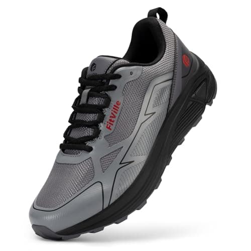 FitVille Men's Extra Wide Trail Running Shoes ArchCore Non-Slip Hiking