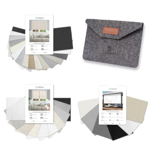 Tokblind Indoor and Outdoor Roller Shade Fabric Samples, 3 Pieces