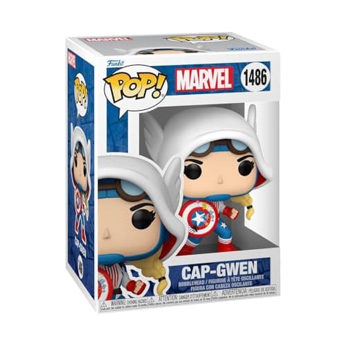 Funko Pop! Marvel: Spider-Gwen - Cap-Gwen - Marvel Comics - Collectable Vinyl Figure - Gift Idea - Official Merchandise - Toys for Kids & Adults - Model Figure for Collectors