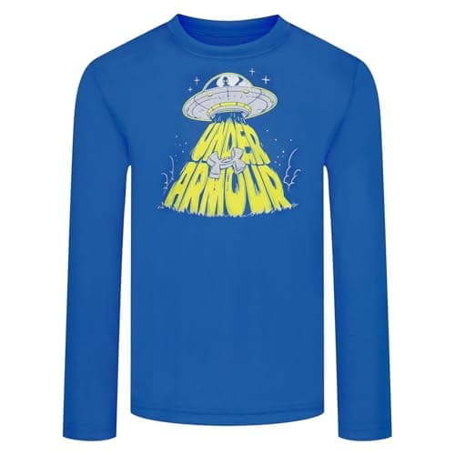 Under Armour Boys' Long Sleeve Logo Graphic T-Shirt, Lightweight & Breathable, Relaxed Fit, Atlantis UFO, 6