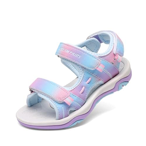 DREAM PAIRS Boys Girls Sandals Kids Athletic Summer Sports Water Shoes for Toddler/Little Kid/Big Kid,Size 8 Toddler,Rainbow/Purple,170891_K