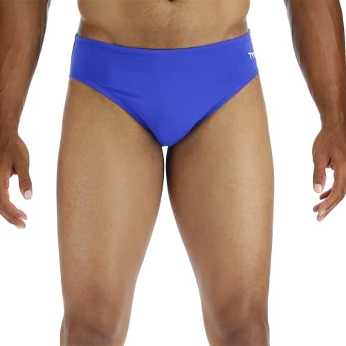 TYR Men's Durafast Elite Solid Racer Swim Suit (Royal, 32)